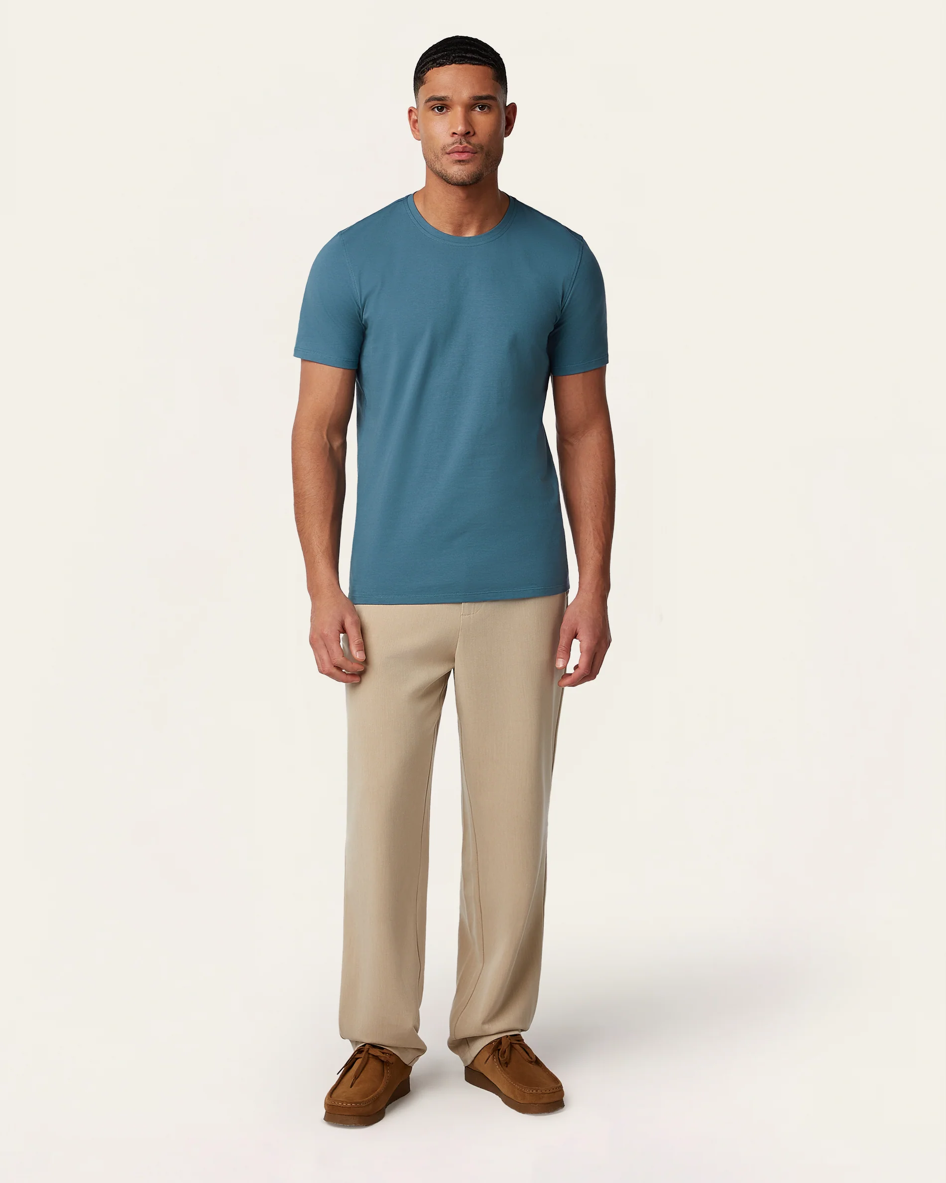 Heavy weight t-shirt Teal Blue - Image 2