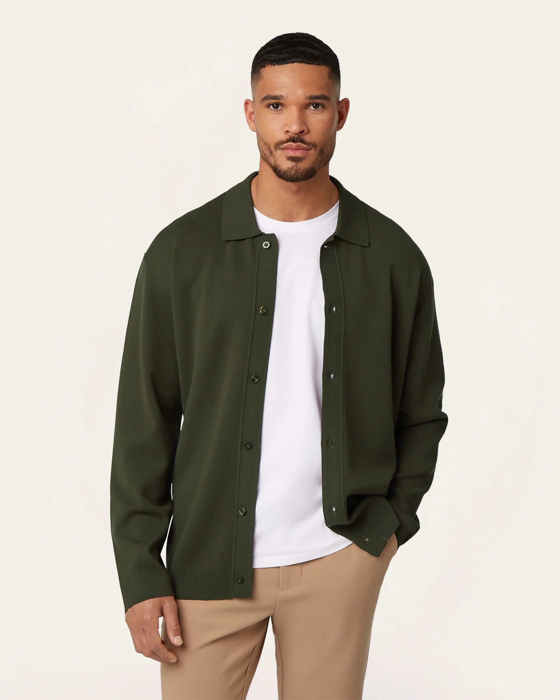 Jacquard Cardigan Dark Green