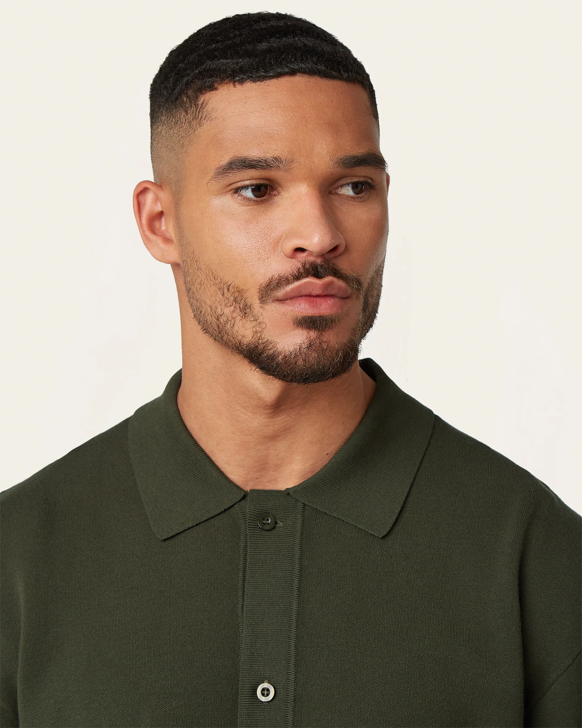 Jacquard Cardigan Dark Green - Image 2