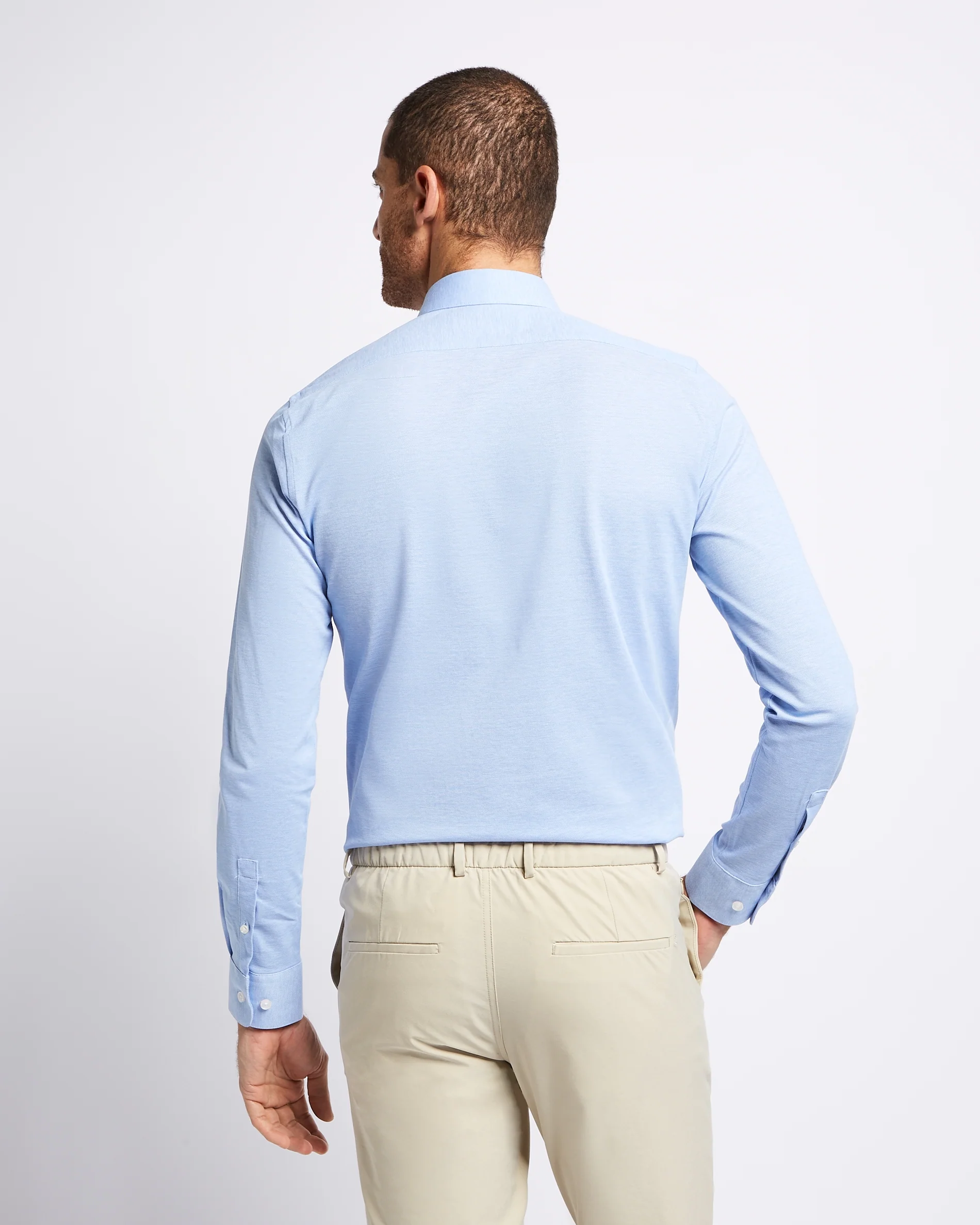Knitted shirt blue - Image 5