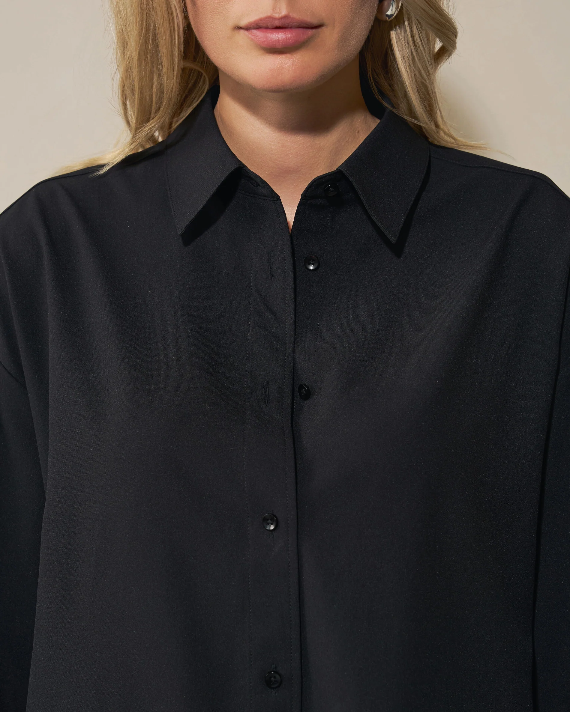 Loose fit Blouse - Black - Image 3