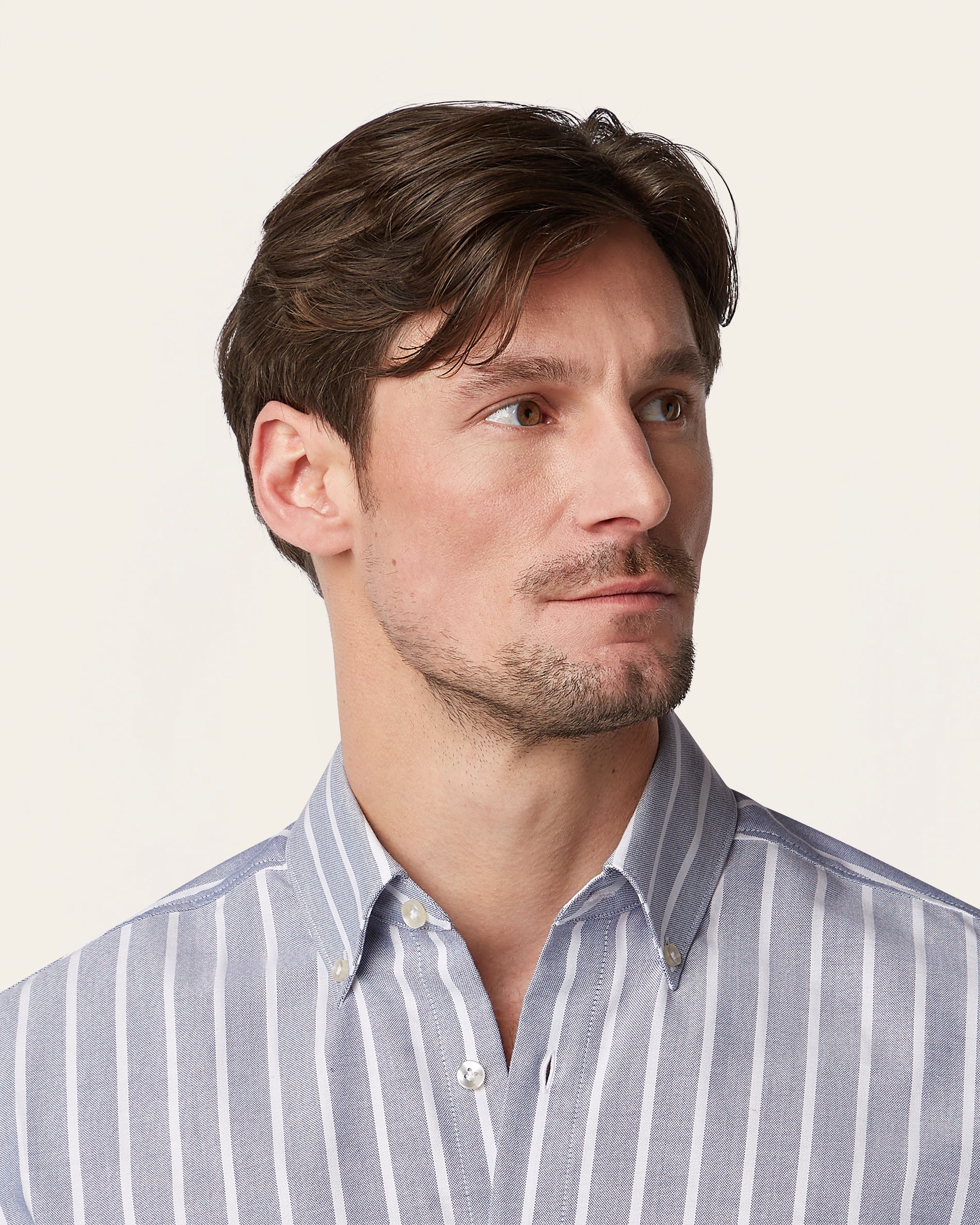 Oxford Shirt Teal / White Stripe - Image 2