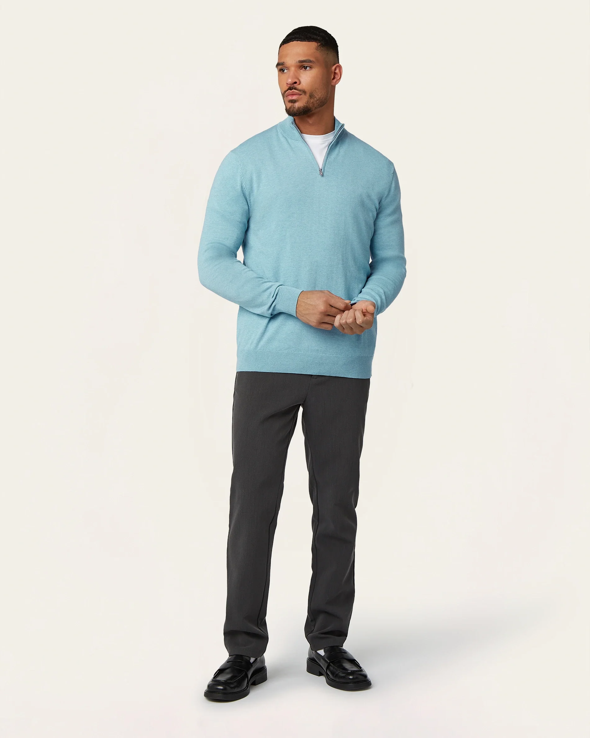 Seawool Half Zip Light Blue - Image 2