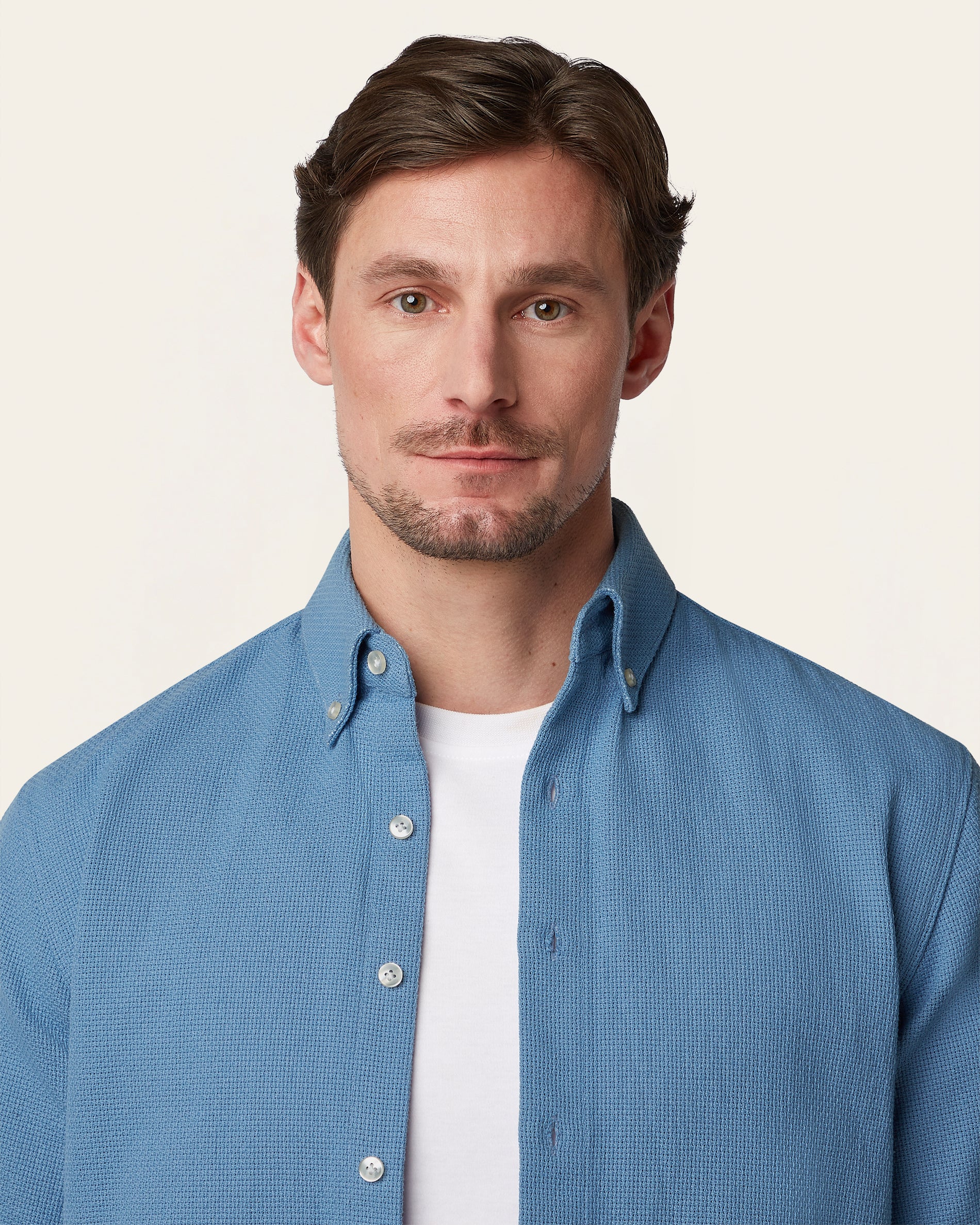 Short Sleeve Shirt Off White / Light Blue - Image 2