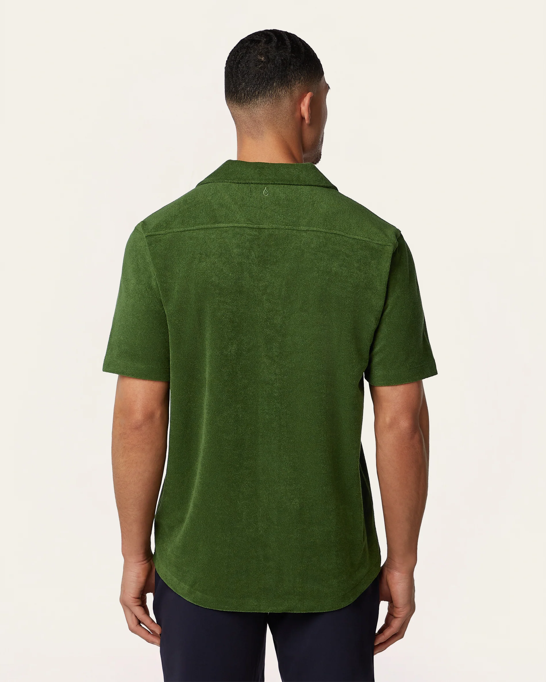 Short sleeve Terry Shirt Dark Green - Image 5